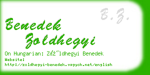 benedek zoldhegyi business card